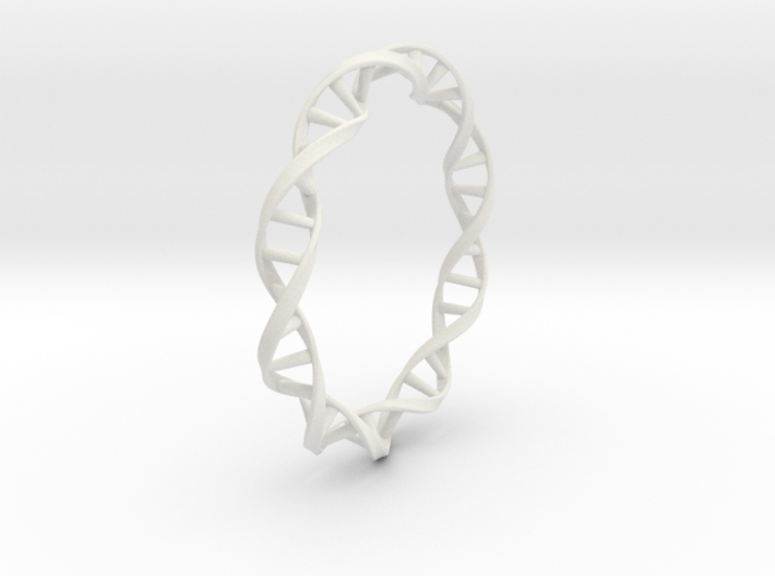 DNA moebius bracelet (medium) 3d printed 