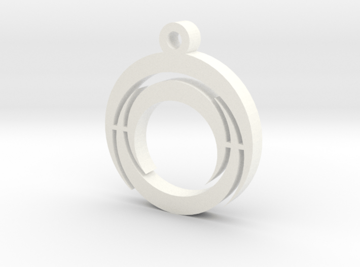 Tripple Crescent Key Ring &amp; Necklace 3d printed