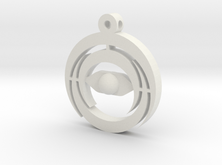 Tripple Crescent Necklace &amp; Key Ring 3d printed