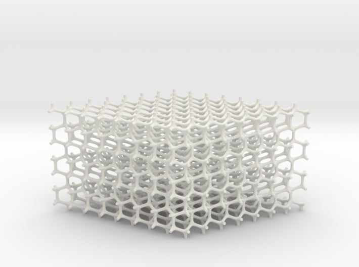 Hexagonal Diamond lattice 3d printed 