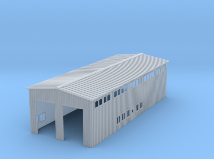 Z Scale Locomotive Shed Without Doors/Roof Details 3d printed 