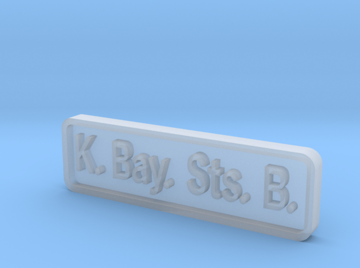 K. Bay. Sts. B. Locomotive Plate 3d printed