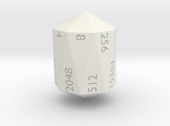 Crystal Shaped doubling d16 3d printed