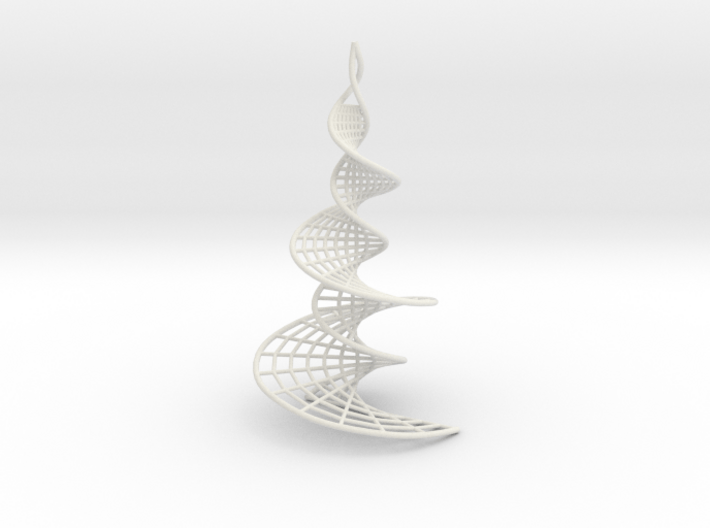 Helicoidal Earrings with Spirals 3d printed 
