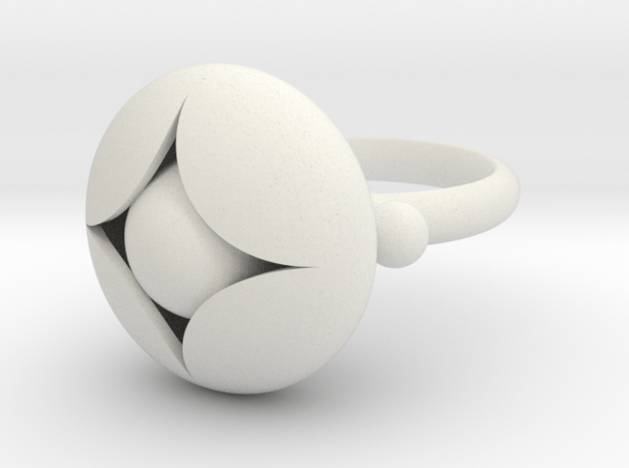 Ellipse Flower Ring #2 @ 20 mm with berries 3d printed