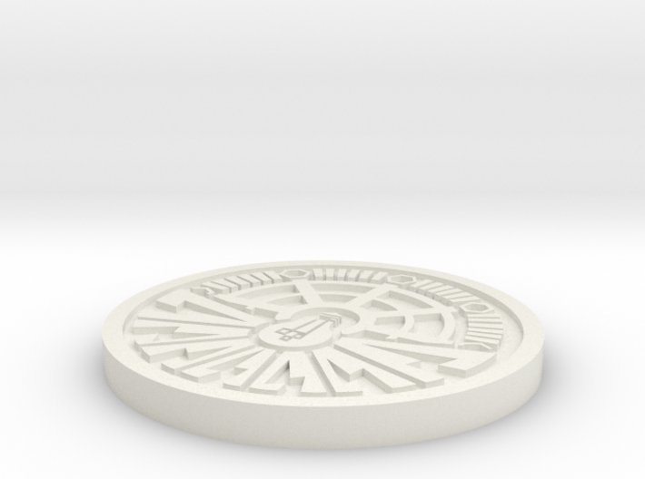 City of Ember Coin 2.5mm thick 0.5mm engraving 3d printed 