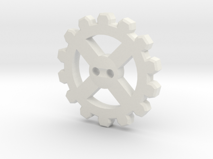 Cogwheel Button 02 3d printed 