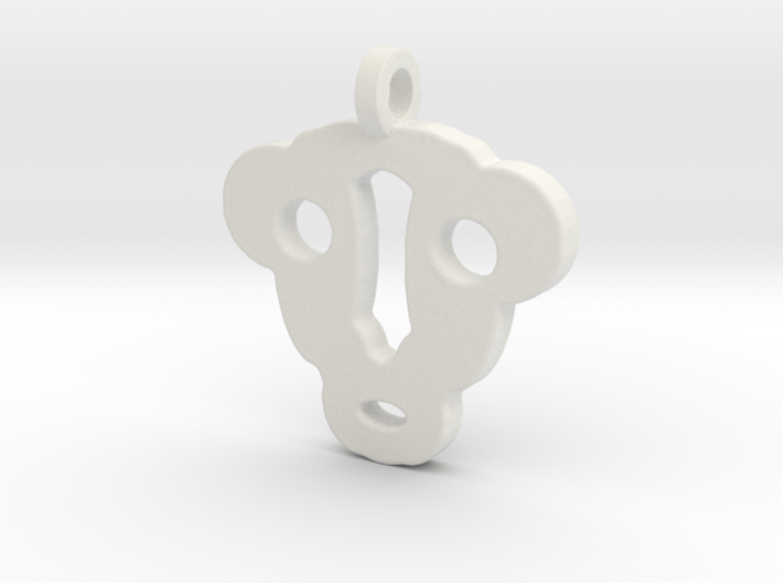 Monkey Face Earring 3d printed 