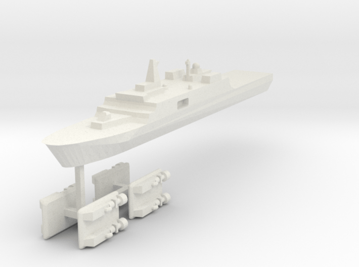 071 PLAN Amphibious Dock V2 + LCACs 1:2400 3d printed 