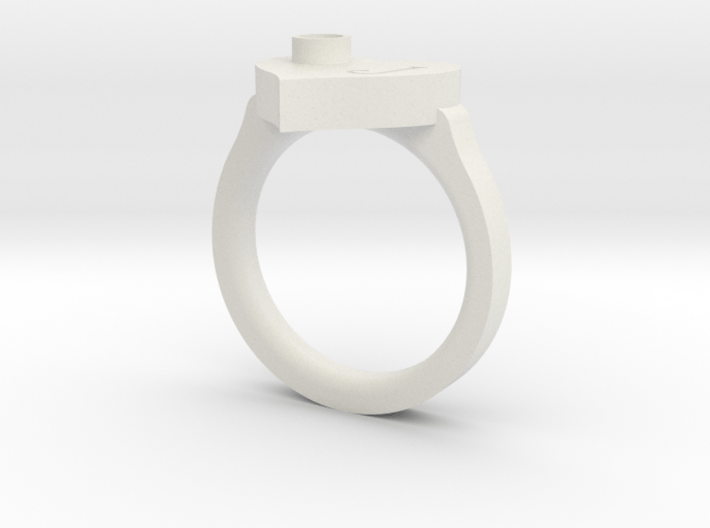 J Ring Initial 3d printed 