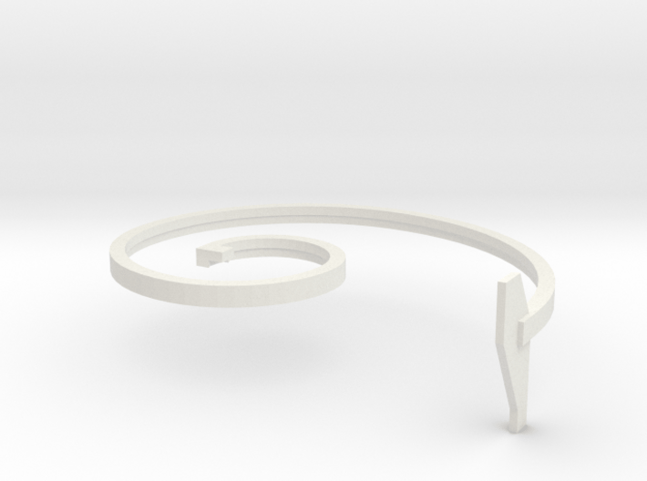 mold part, top,  vehicle spring, 1.5 mm, with text 3d printed 