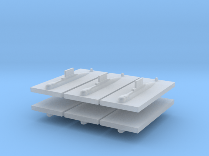 HDW 209/1200 Submarine 1:3000 x6 3d printed 