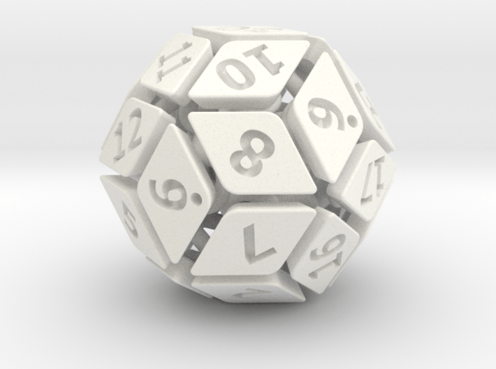 New Class of Dice - Spring-loaded 30-sided die 3d printed