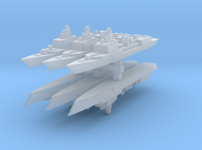 051B & 051C PLAN Destroyers 1:6000 x6 3d printed 