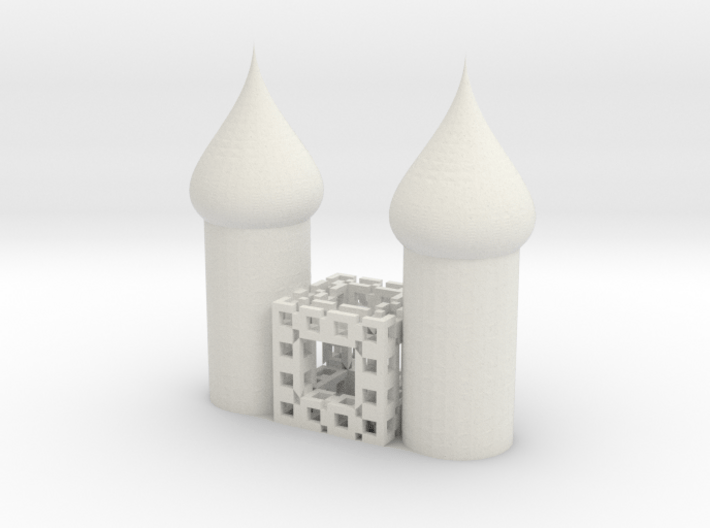 Fractal 444 cube cathedral 3d printed 