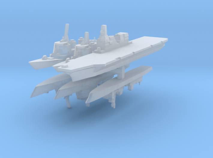 JMSDF Fleet Pack 1:6000 (6 Ships) 3d printed