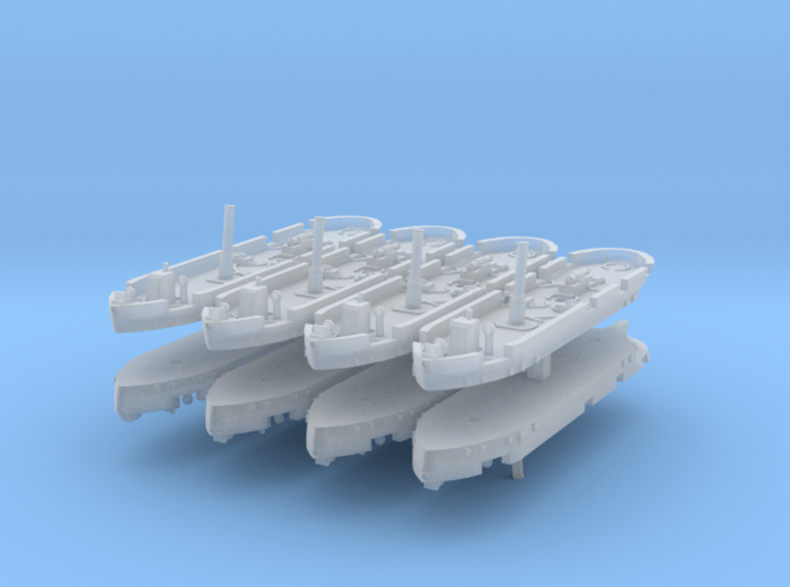 Dapper Class Gunboat 1:1200 3d printed
