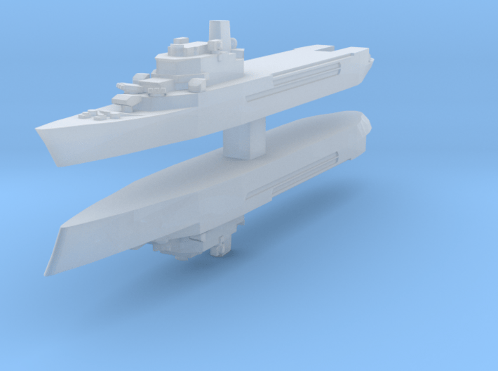 Jeanne d'Arc helicopter cruiser 1:4800 x2 3d printed 