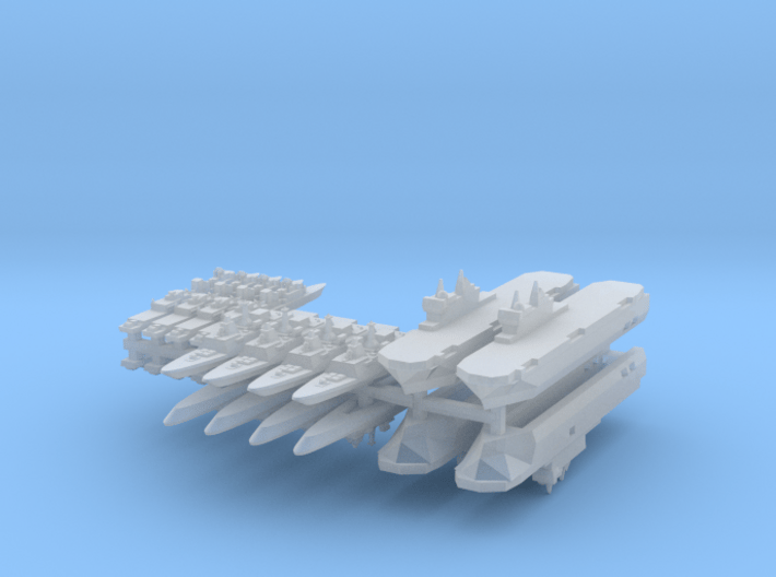 French Fleet 1  1:6000 (20 Ships) 3d printed 