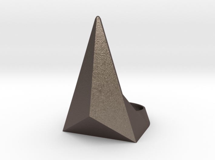 Golden Ratio Triangle Ring: Sz7 3d printed 
