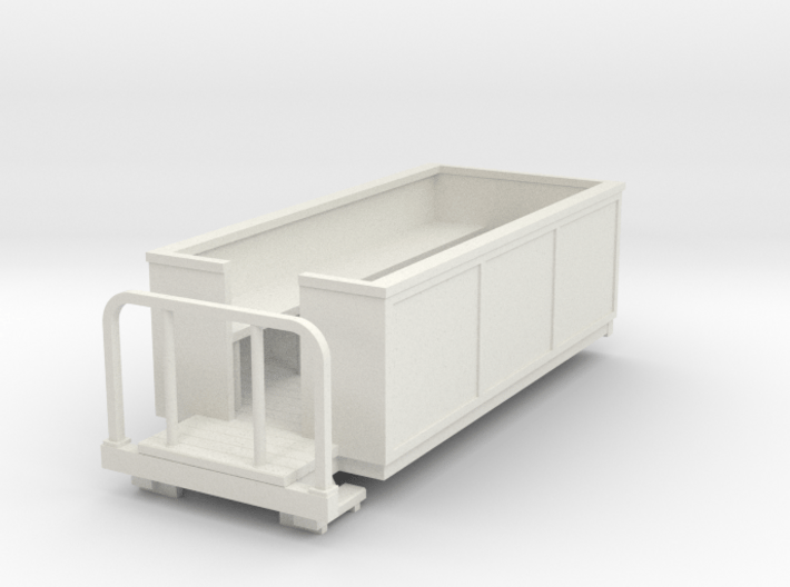 OO9 Small open coach 3d printed