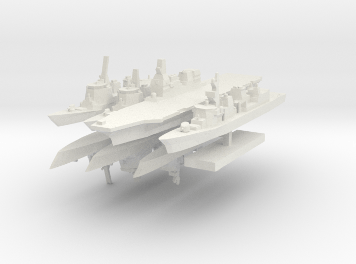 JMSF Fleet 2 1:3000 (8 ships) 3d printed