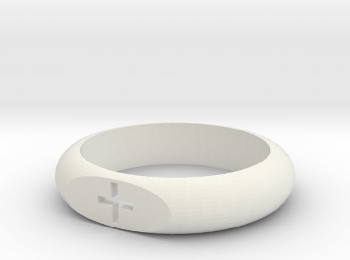 Flat Face Plus Ring (Size 9) 3d printed