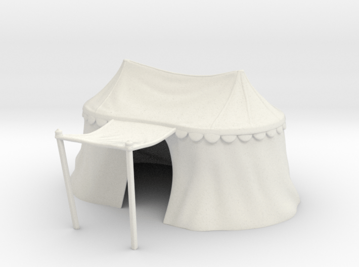Medieval double tent for 25mm miniatures 3d printed 
