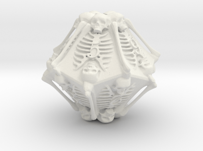 Skeleton D10 ( 10-sided die ) 3d printed