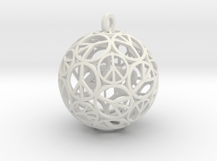 Peace Christmas Ornament 3d printed