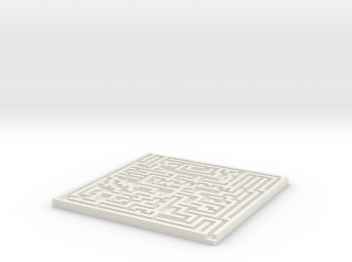 Square Maze Coaster 3d printed 