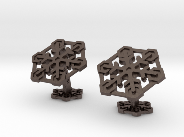 Snowflakes2Cufflinks 3d printed 