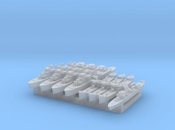 French Colonial Fleet 1:4800 (8 ships) 3d printed