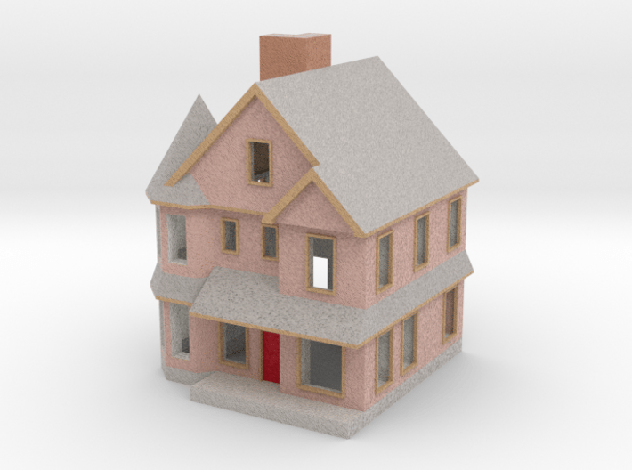 Queen Anne House - 1:300 scale 3d printed