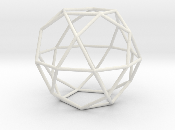 Icosidodecahedron 100mm 3d printed