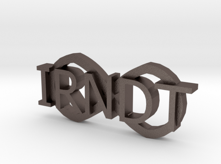 IRNDT Logo Badge 1.3&quot; height 3d printed