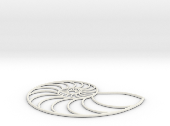 Nautilus Wireframe | pendant 3d printed