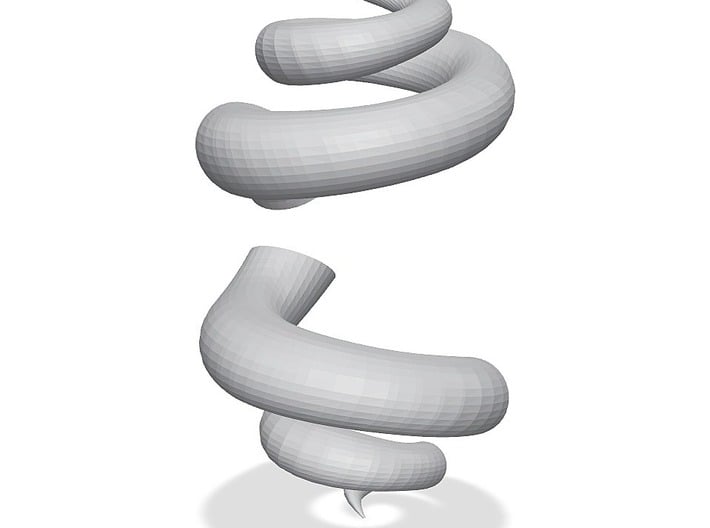 Miniature ram horns for Dollfie 3d printed 