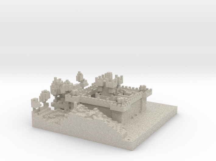 Johns Castle and Land 3d printed 
