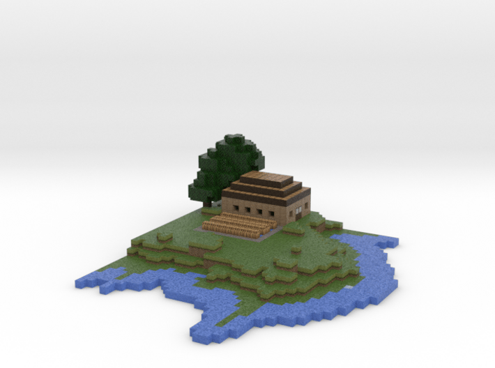 Minecraft Island Final Version 3d printed