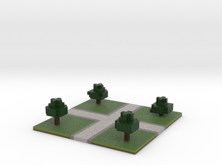 60x60 cross path (trees) (2mm series) 3d printed