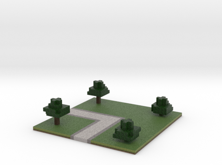 60x60 L path (trees) (2mm series) 3d printed