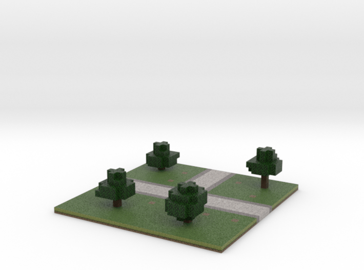 60x60 T path (trees) (2mm series) 3d printed