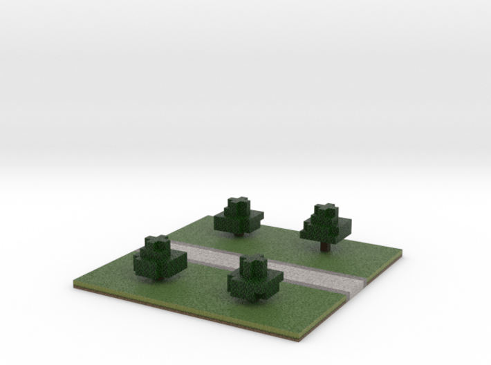 60x60 straight path (trees) (2mm series) 3d printed 