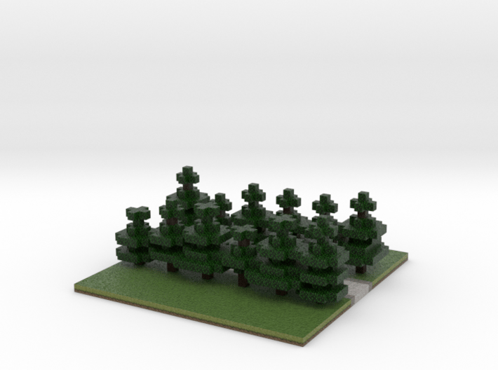 60x60 straight path (pine trees) (2mm series) 3d printed
