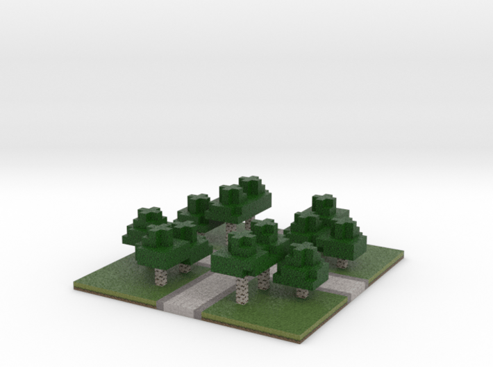 60x60 cross path (white trees) (2mm series) 3d printed