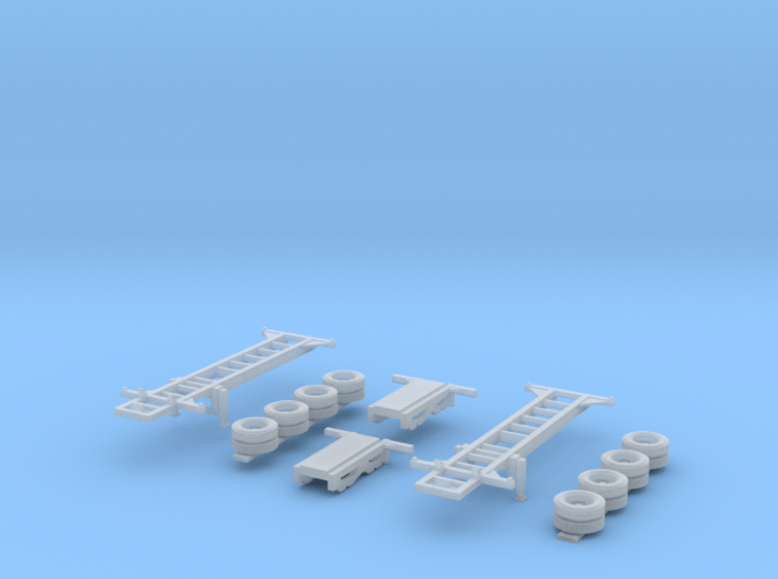1:160 N Scale 20' Container Slider Chassis 3d printed 