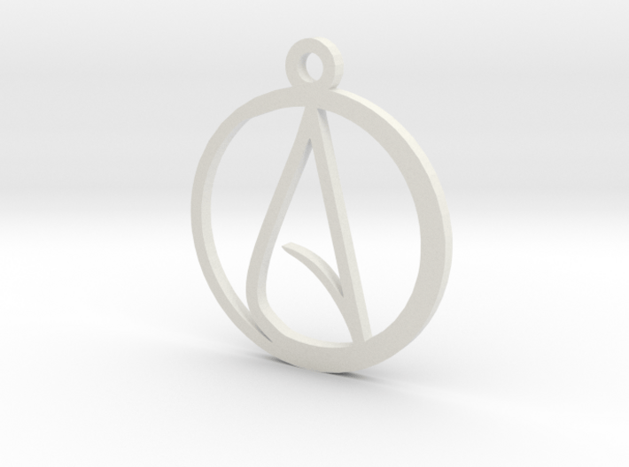 Atheist Pendant 3d printed 