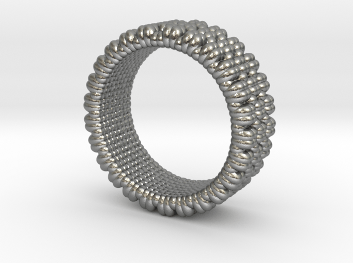 Pebble Ring - Checkered Pattern 1 (19mm) 3d printed 