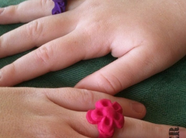 Child Flower Ring Size 2 3d printed 